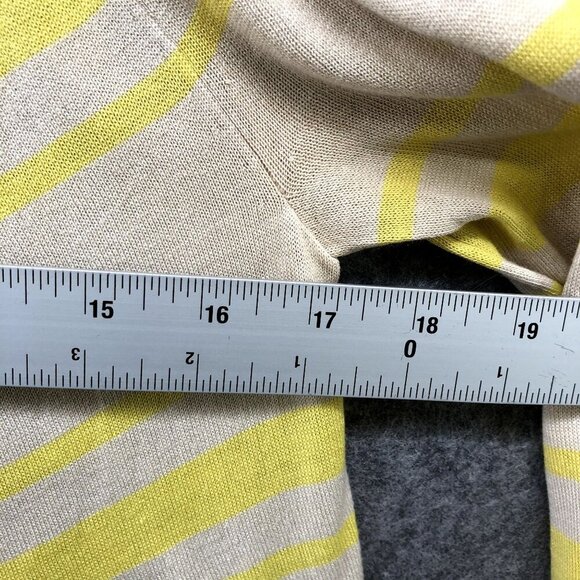 J. Crew Silk Blend Cardigan Womens XS Lightweight Spring Yellow Tie Front - Picture 8 of 8